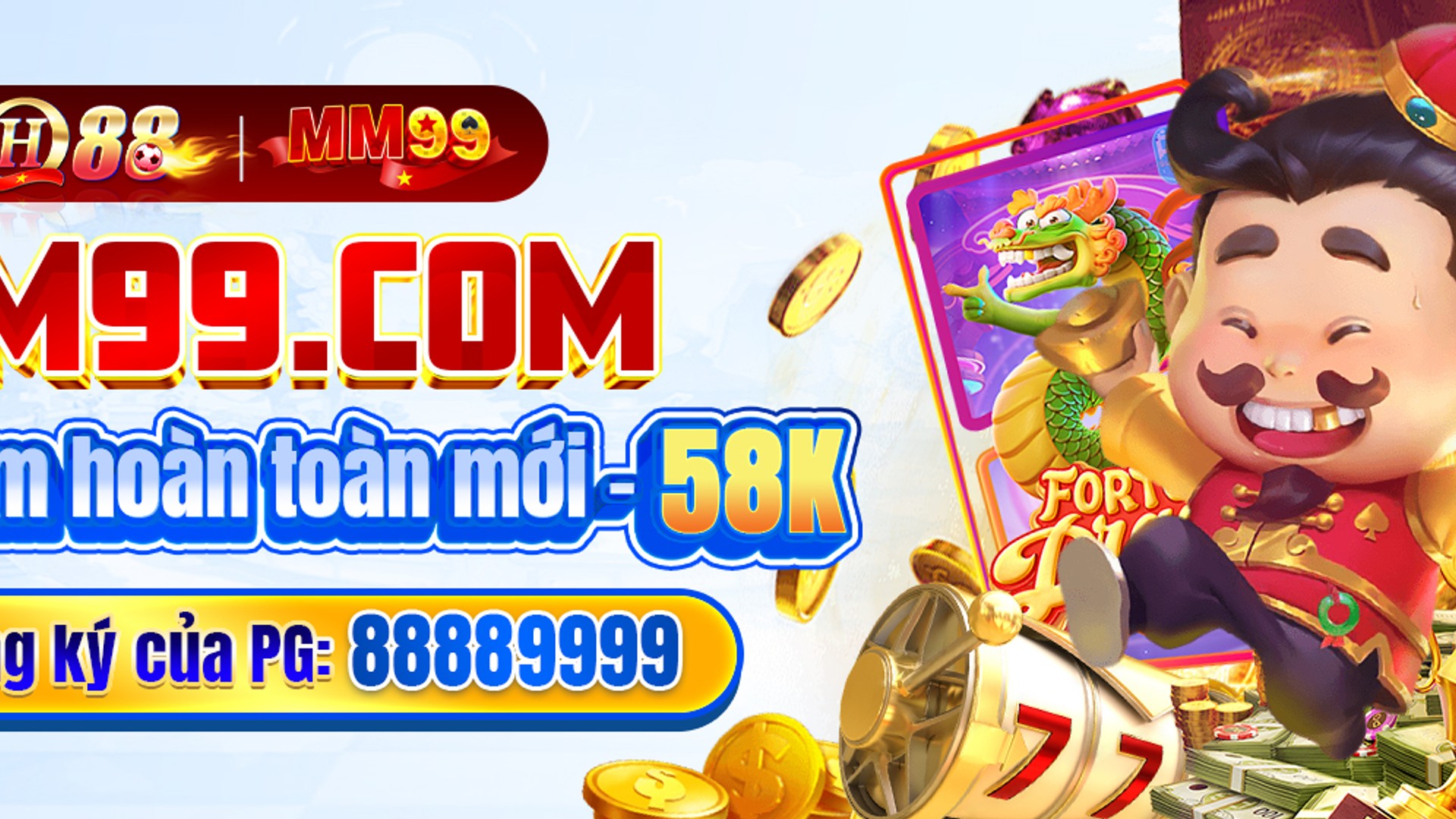 Banner khuyến mãi xs66 với các biểu tượng tiền thưởng và chip casino